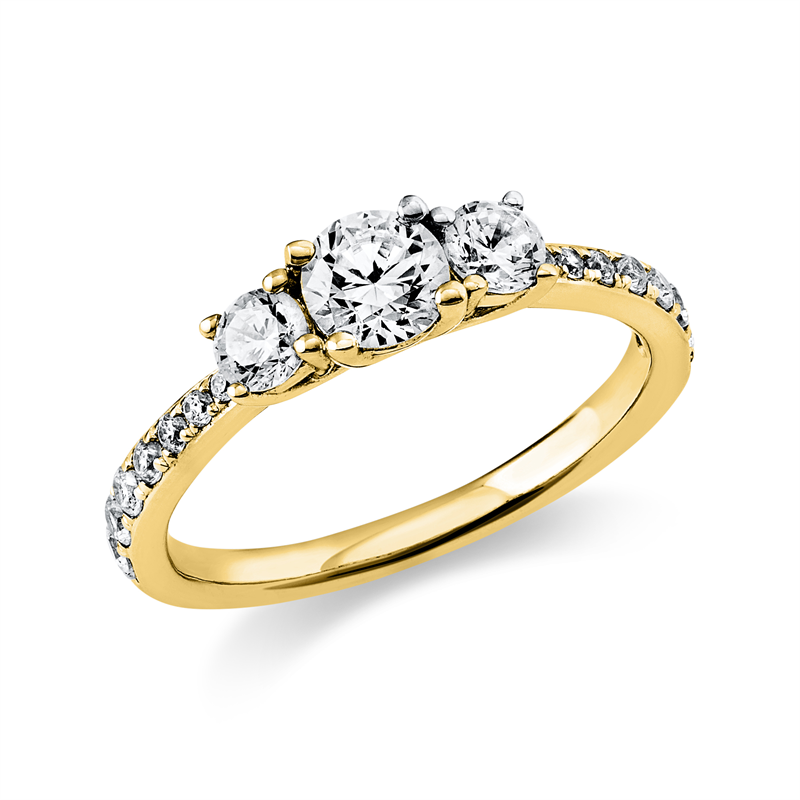 Solitaire mit Besatz Ring