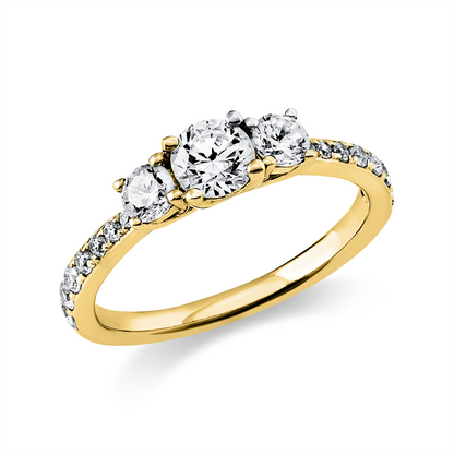 Solitaire mit Besatz Ring