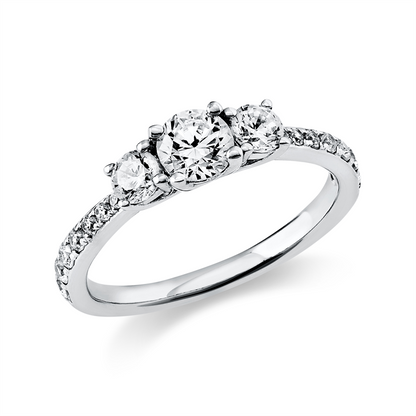 Solitaire mit Besatz Ring