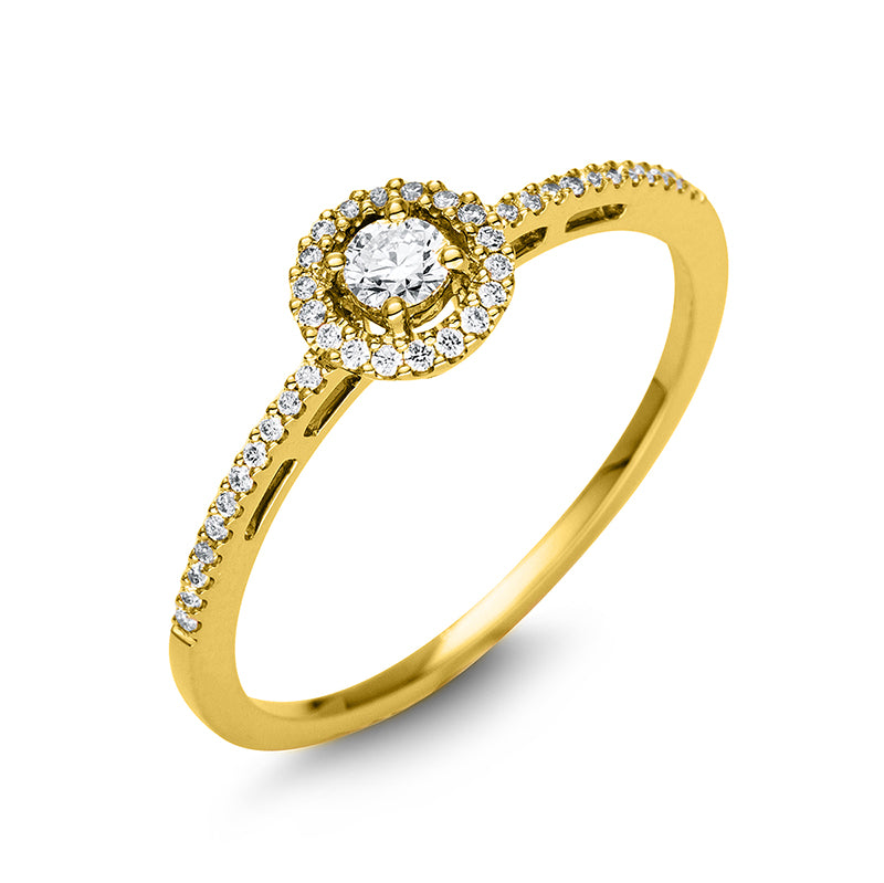 Solitaire mit Besatz Ring