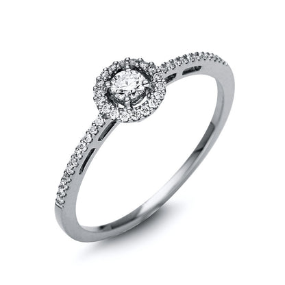 Solitaire mit Besatz Ring