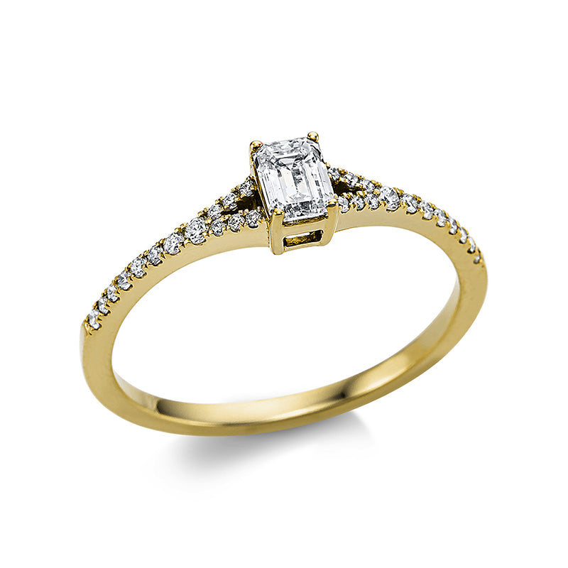 Solitaire mit Besatz Ring