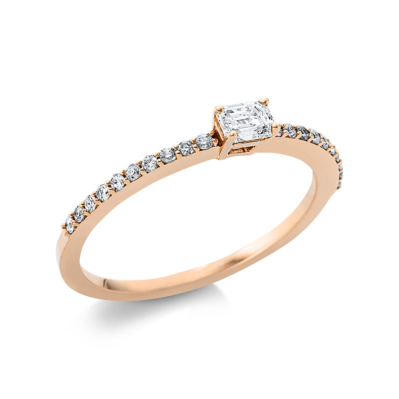 Solitaire mit Besatz Ring