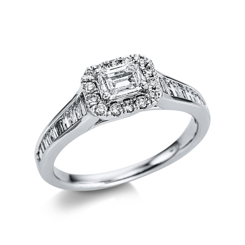 Solitaire mit Besatz Ring
