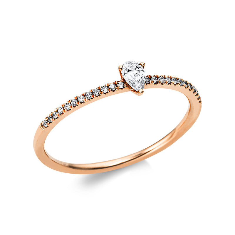 Solitaire mit Besatz Ring