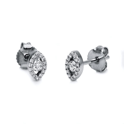Solitaire mit Besatz Ohrstecker