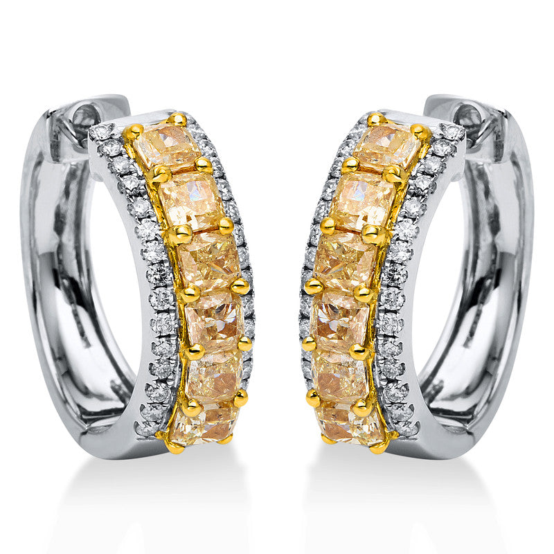 Farbiger Diamant Creolen