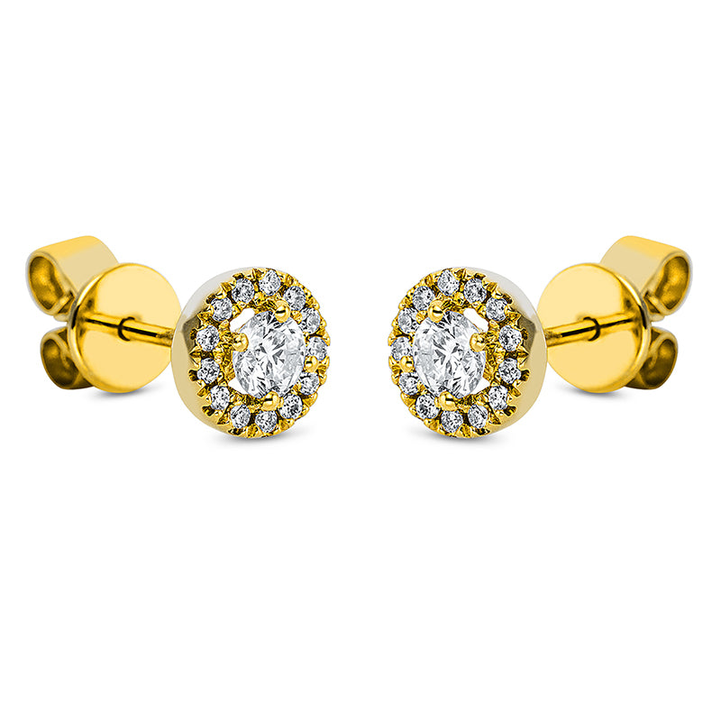 Solitaire mit Besatz Ohrstecker