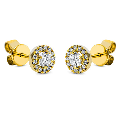 Solitaire mit Besatz Ohrstecker