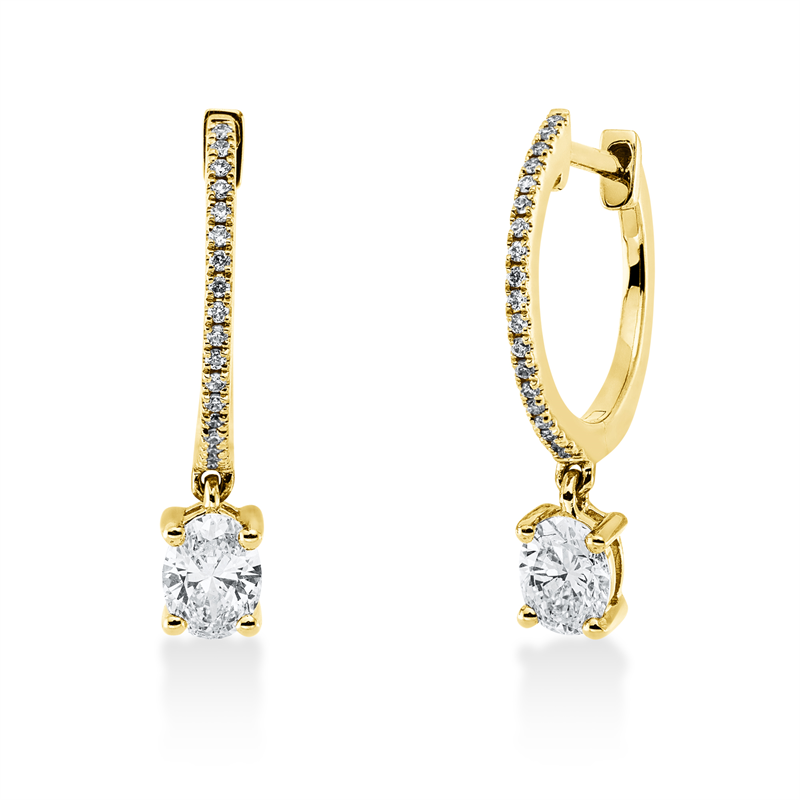 Solitaire mit Besatz Ohrschmuck