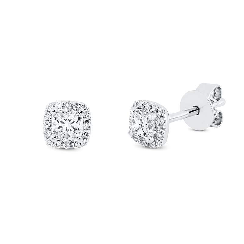 Solitaire mit Besatz Ohrstecker