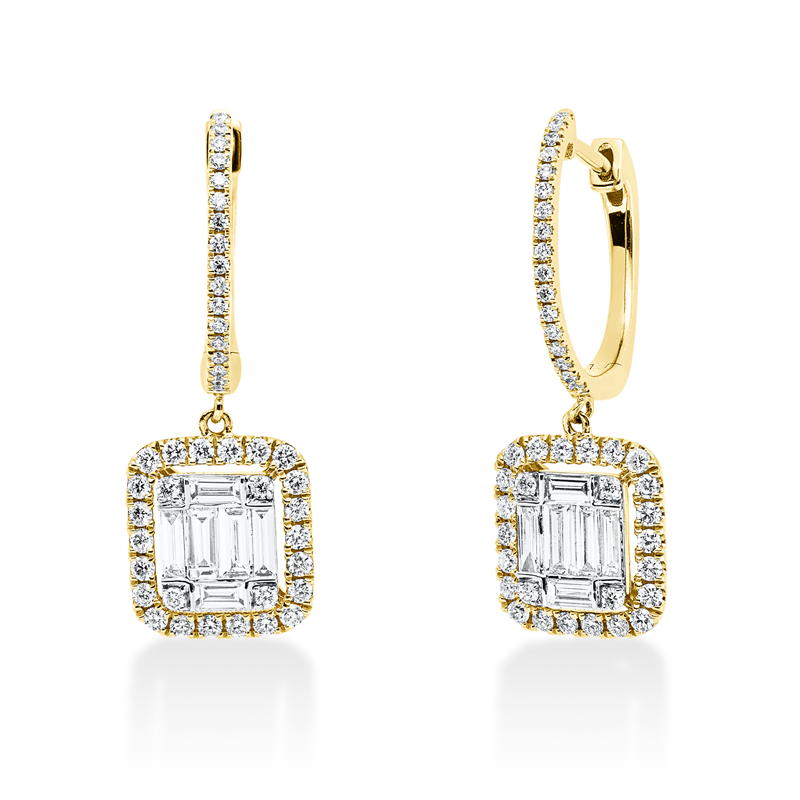 Baguette Illusion Ohrschmuck