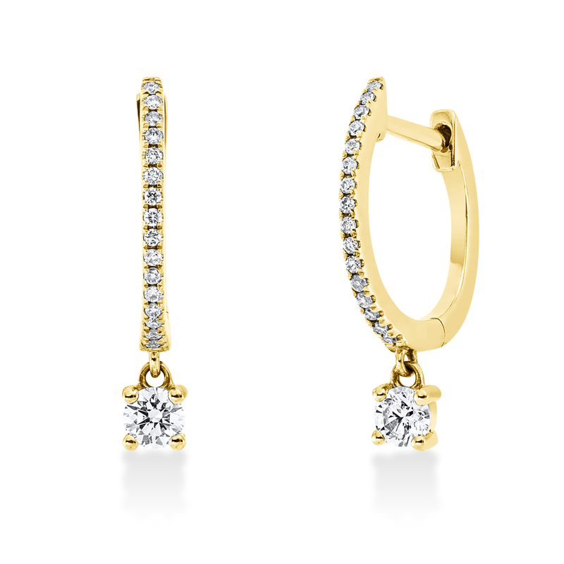 Solitaire mit Besatz Ohrschmuck