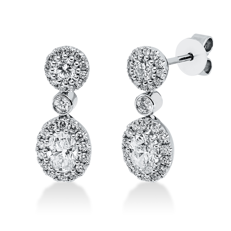 Solitaire mit Besatz Ohrschmuck