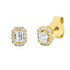 Solitaire mit Besatz Ohrstecker