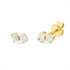 Solitaire mit Besatz Ohrstecker