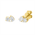 Solitaire mit Besatz Ohrstecker