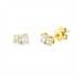Solitaire mit Besatz Ohrstecker