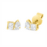 Solitaire mit Besatz Ohrstecker