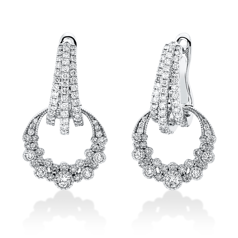 Mehrfachsteinbesatz Ohrschmuck