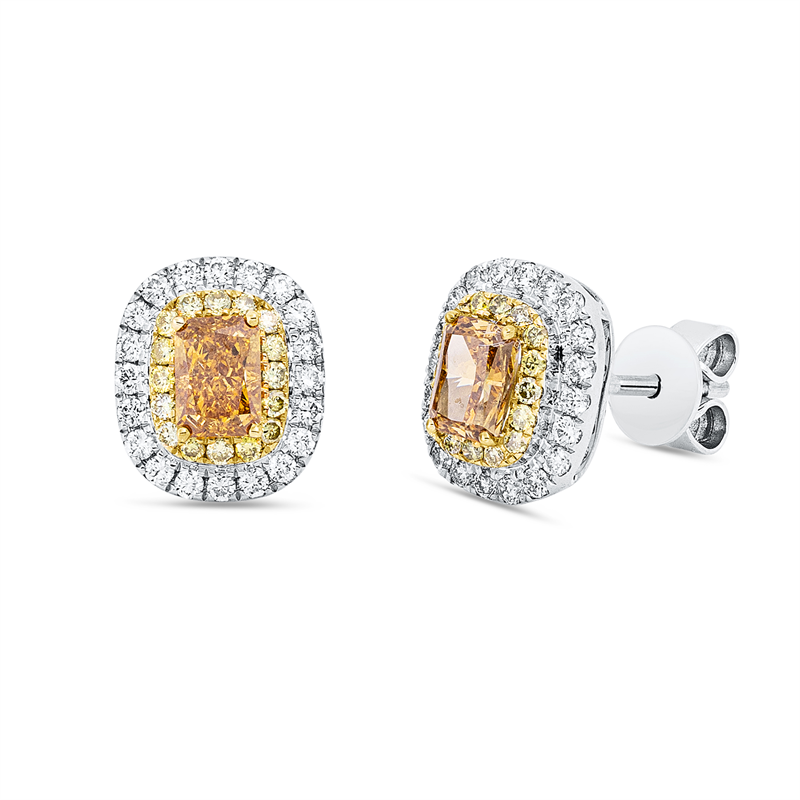 Farbiger Diamant Ohrstecker