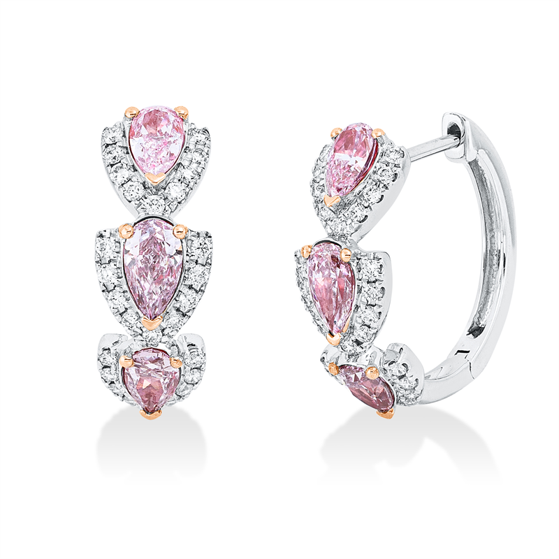 Farbiger Diamant Creolen