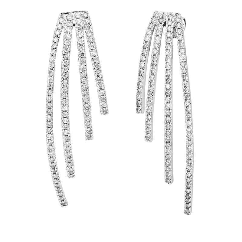 Mehrfachsteinbesatz Ohrschmuck