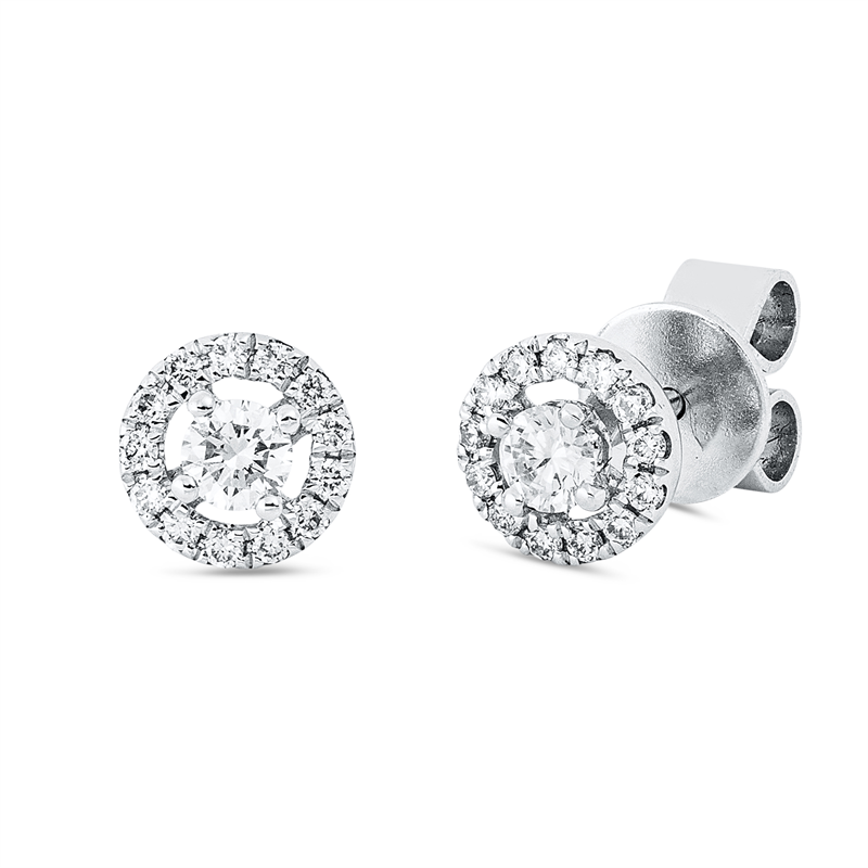 Solitaire mit Besatz Ohrstecker