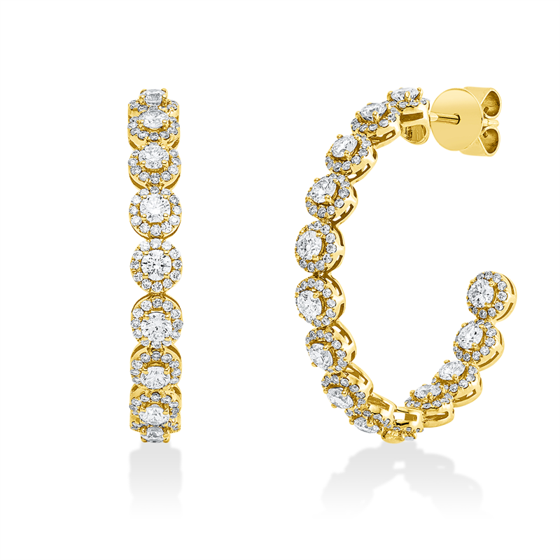 Mehrfachsteinbesatz Ohrschmuck