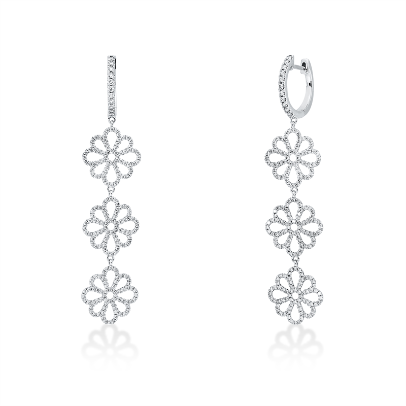 Mehrfachsteinbesatz Ohrschmuck