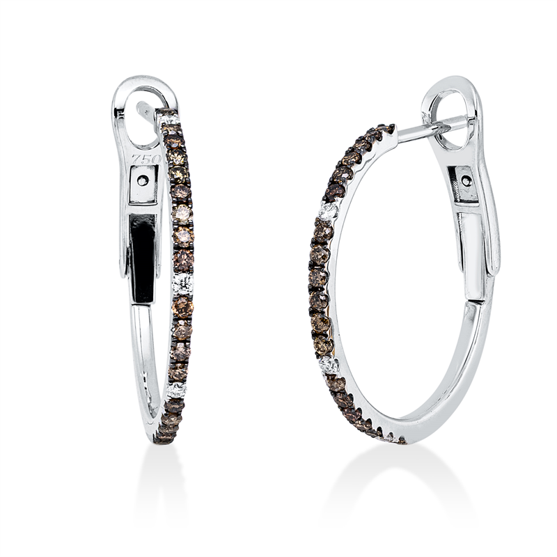 Farbiger Diamant Creolen