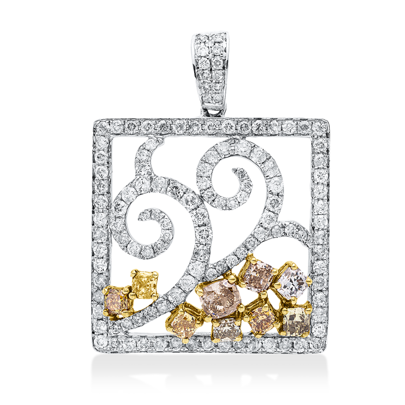 Farbiger Diamant Anhänger