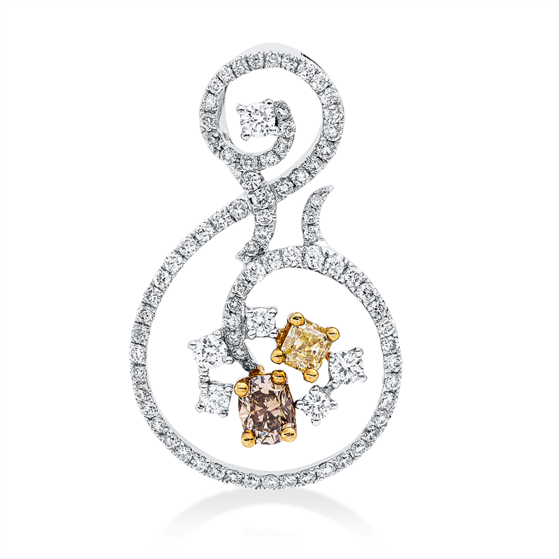 Farbiger Diamant Anhänger