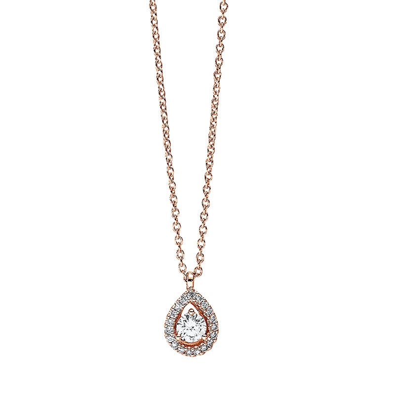 Solitaire mit Besatz Collier