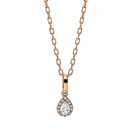 Solitaire mit Besatz Collier