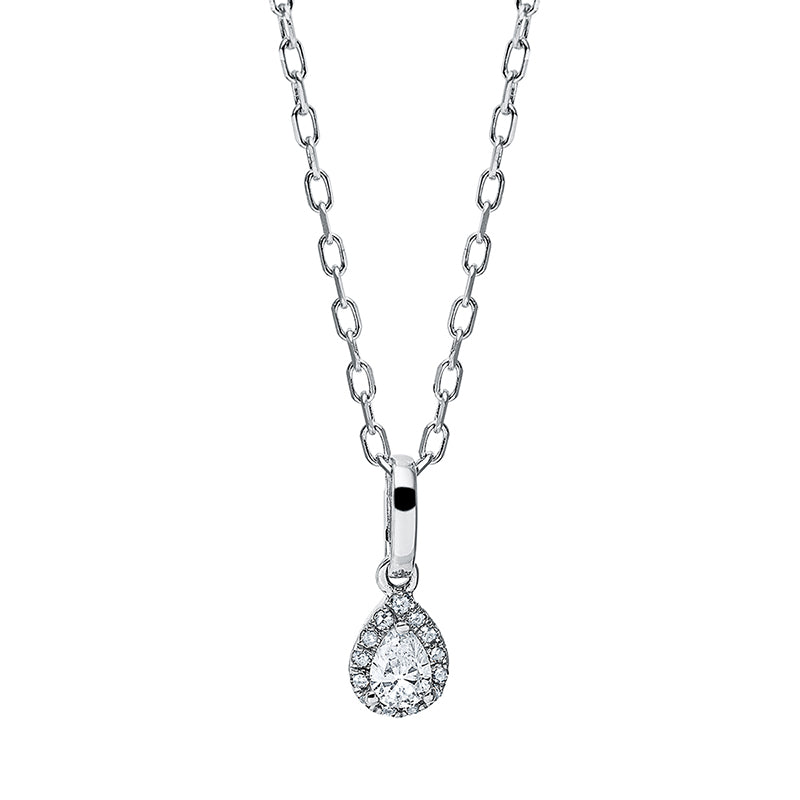 Solitaire mit Besatz Collier