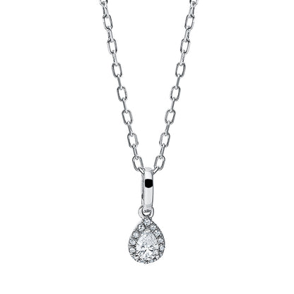 Solitaire mit Besatz Collier