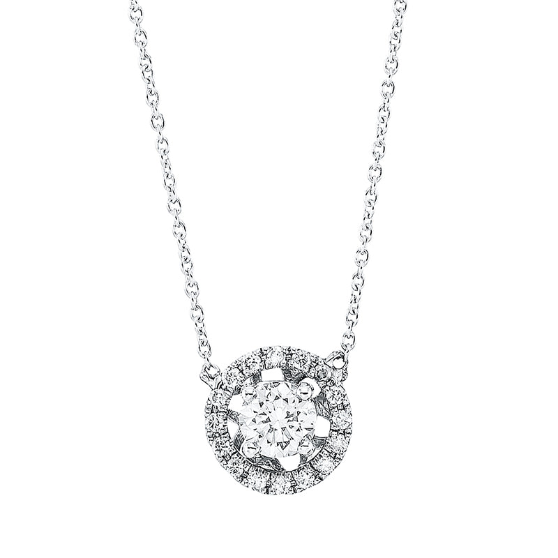 Solitaire mit Besatz Collier