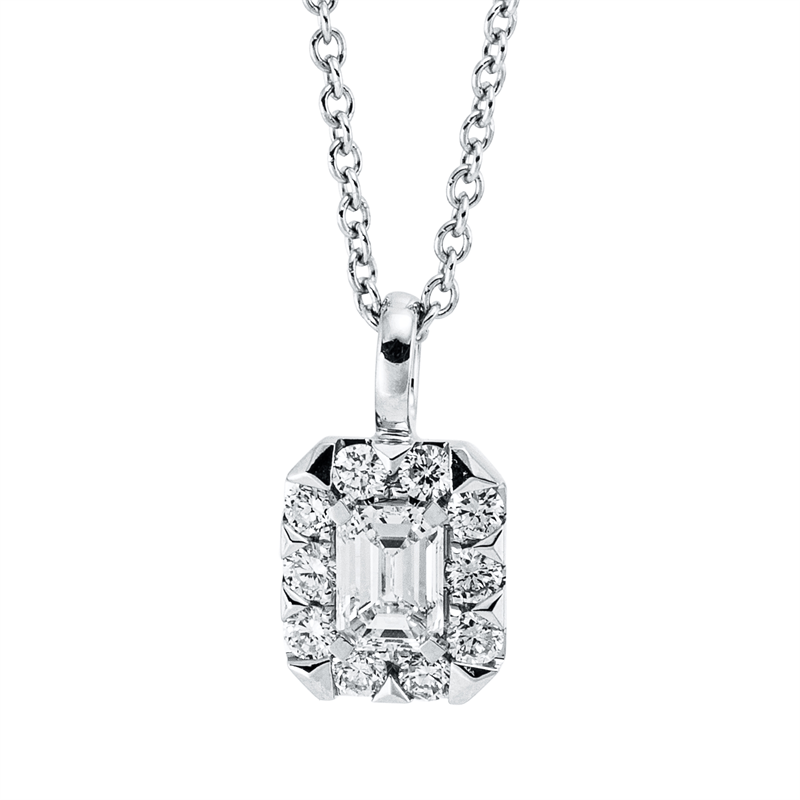 Solitaire mit Besatz Collier