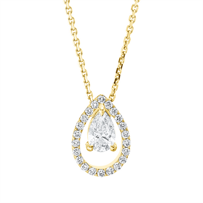 Solitaire mit Besatz Collier