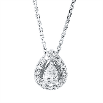 Solitaire mit Besatz Collier