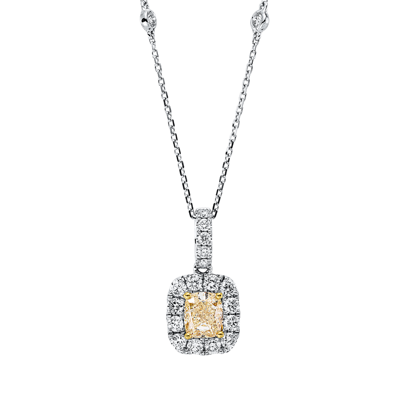 Farbiger Diamant Collier