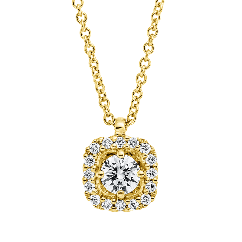 Solitaire mit Besatz Collier