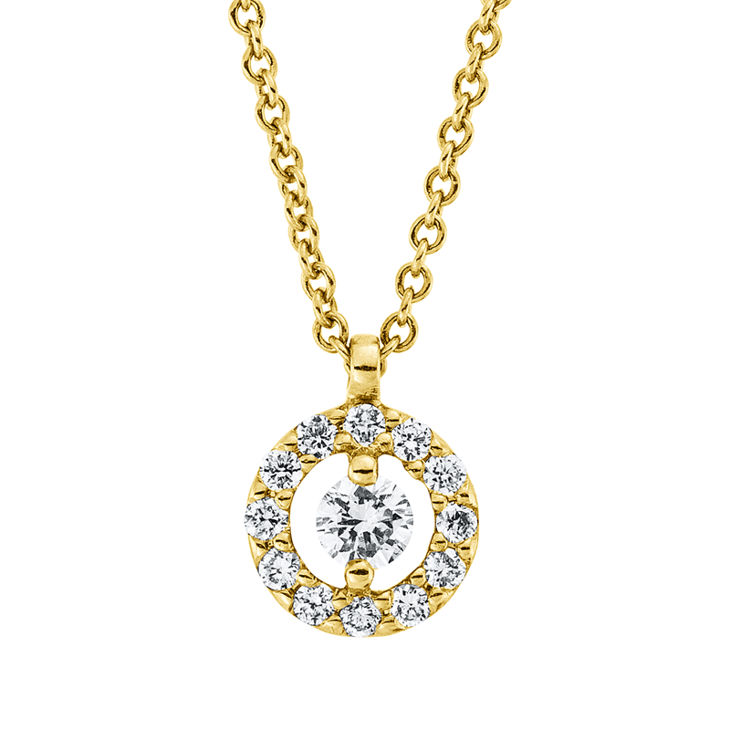 Solitaire mit Besatz Collier