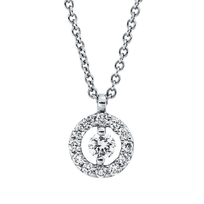 Solitaire mit Besatz Collier