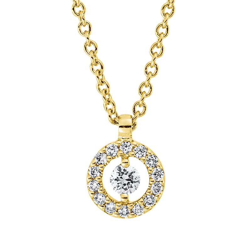 Solitaire mit Besatz Collier