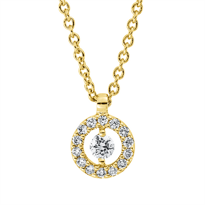 Solitaire mit Besatz Collier