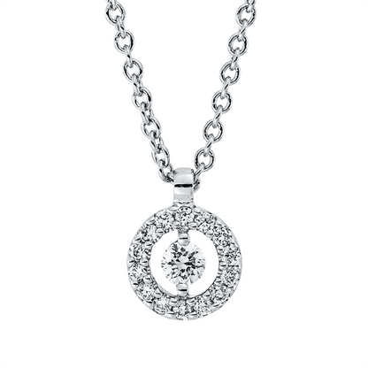Solitaire mit Besatz Collier