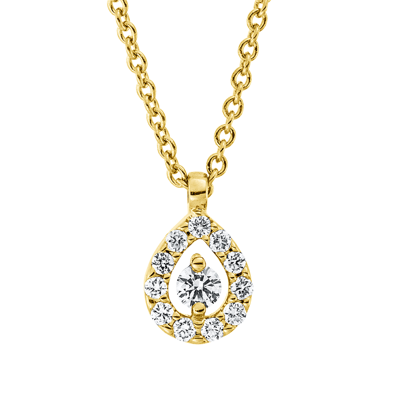 Solitaire mit Besatz Collier