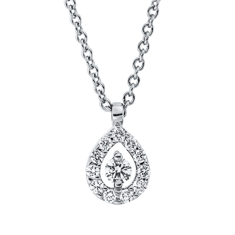 Solitaire mit Besatz Collier